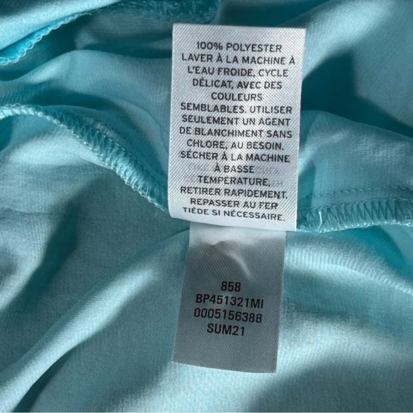 BP teal paradise crop top halter smocked back adjustable strap pastel size S - Picture 12 of 14